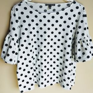 Cable and Gauge Polka Dot Top